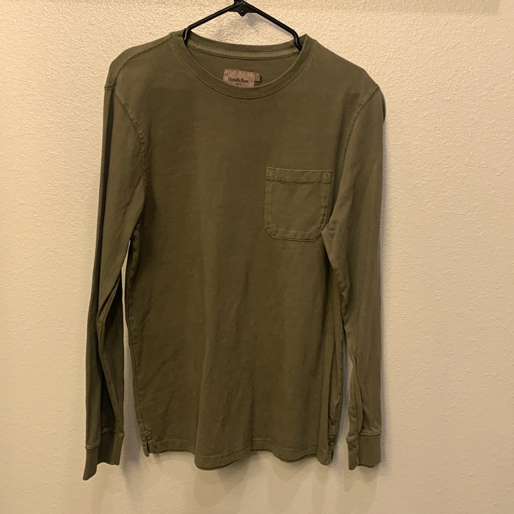 This is a men’s target brand Goodfellow size medium, green, formal long sleeve.